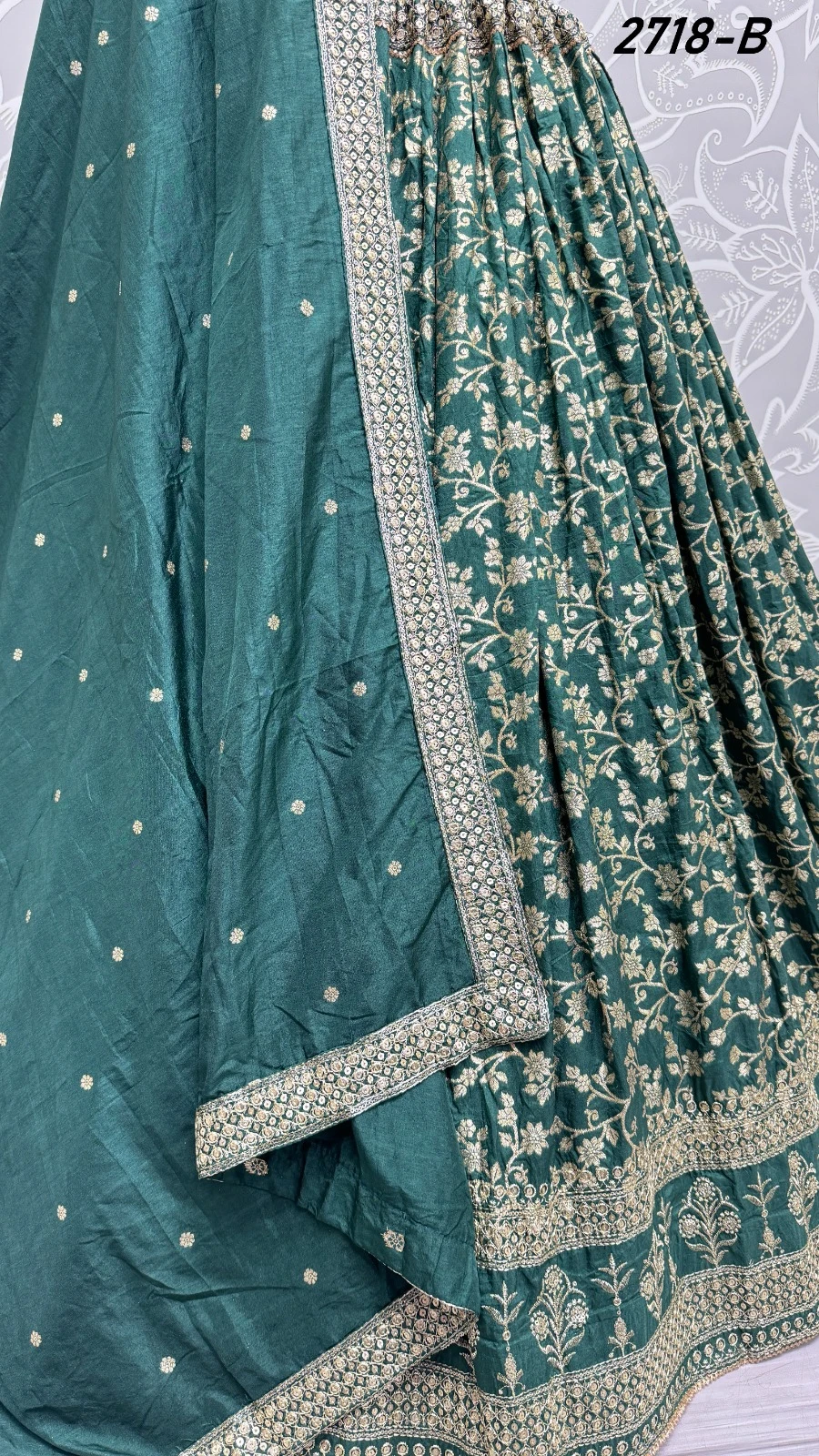 Anjani Art 2718A & 2718B Rimzim Viscose Wholesale Lehenga Catalog — Wholesale Lehenga, MPA wholesale from Surat - Gallery Image 4